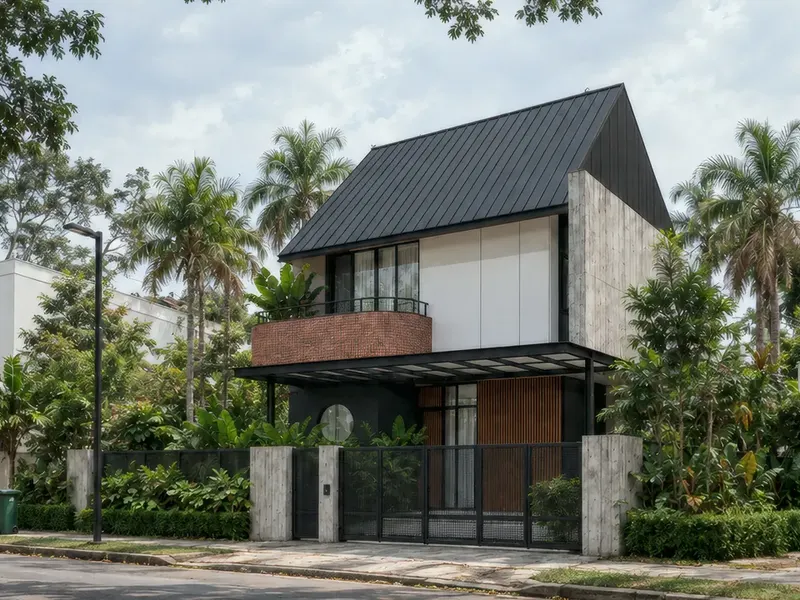 Render fasad Teduh House
