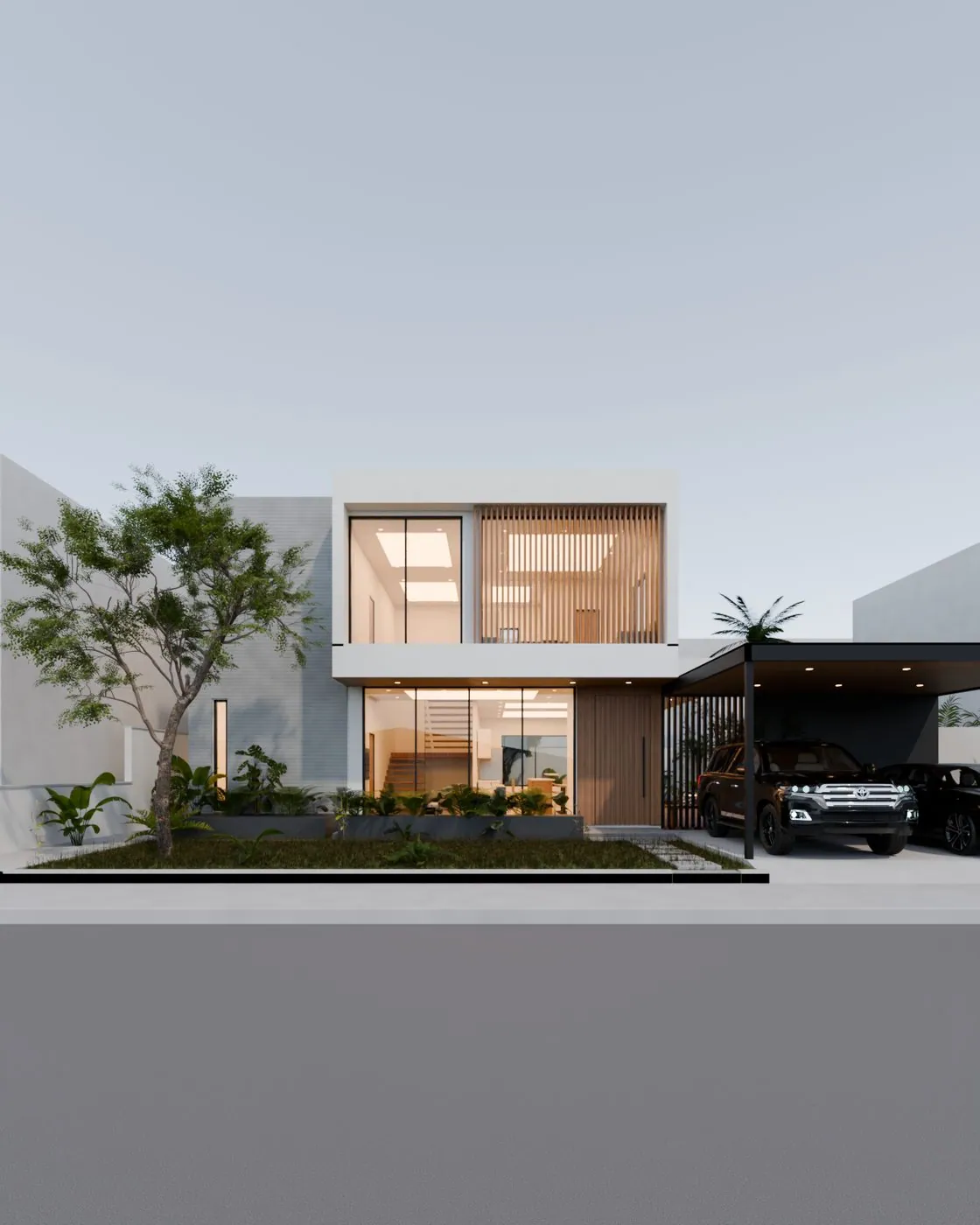 Render Blender rumah yang sama dari kamera yang sama